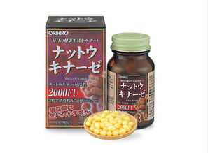 日本orihiro欧力喜乐纳豆激酶浓缩精华胶囊 60粒 瓶 2瓶 香港正品直邮