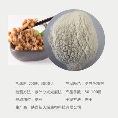 纳豆激酶10000U/G 20000U/G 纳豆冻干粉 新天域生物